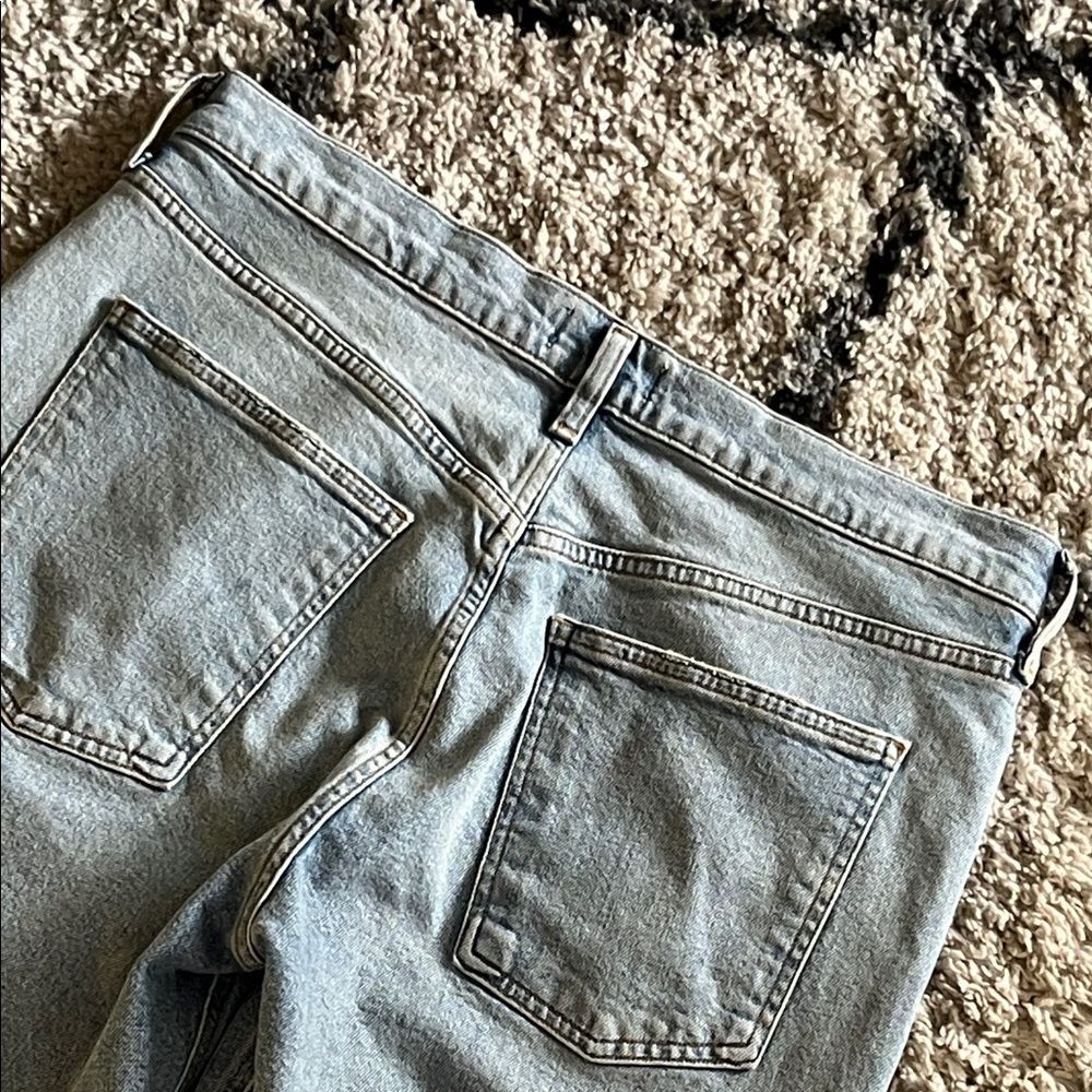 AGOLDE Merrel High Rise Straight Crop Jeans Raw Hem Size 28 - Picture 8 of 10